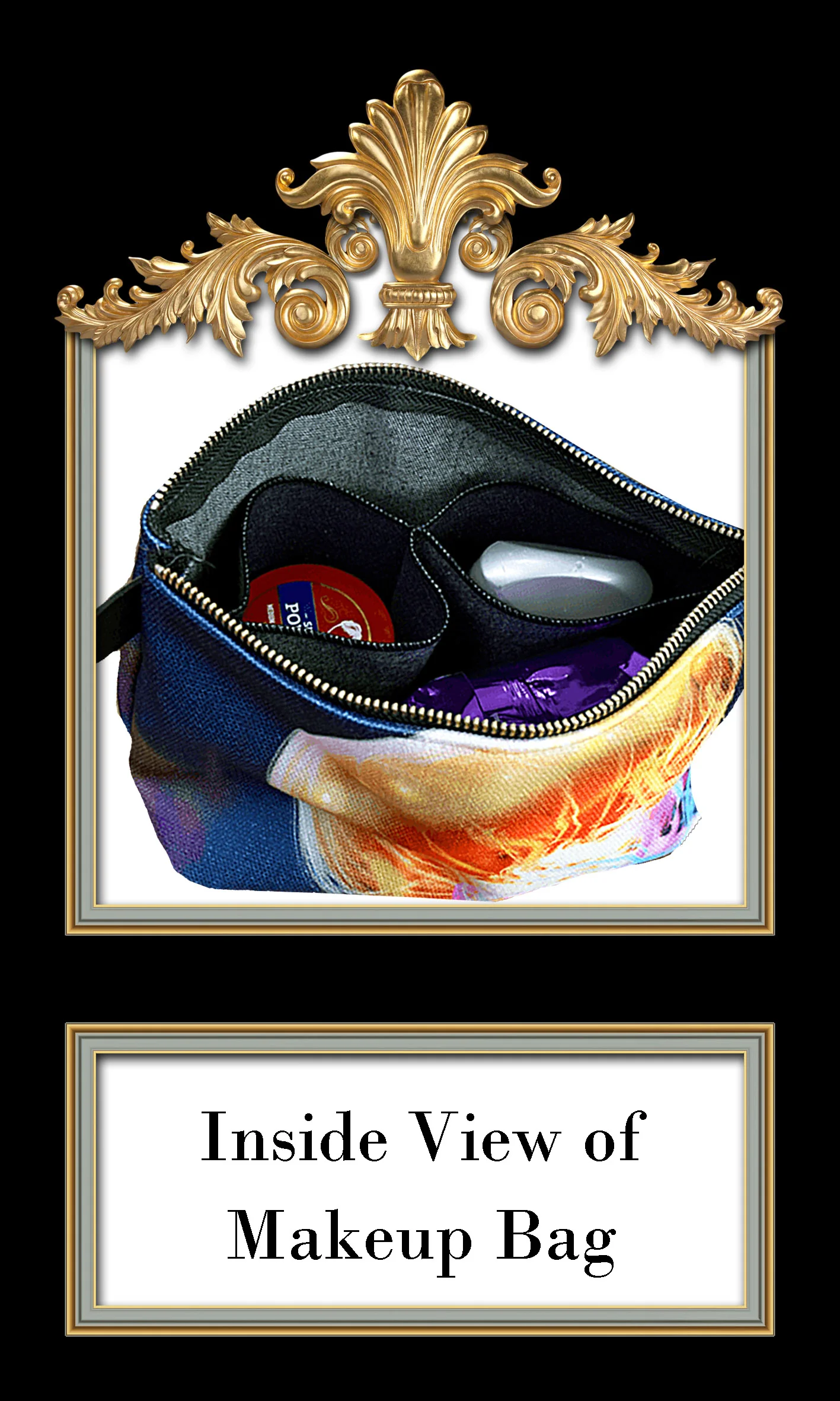 Copy of Copy of Copy of french style cosmetics bagpomeranian puppy make up bag tarot card makeup bag