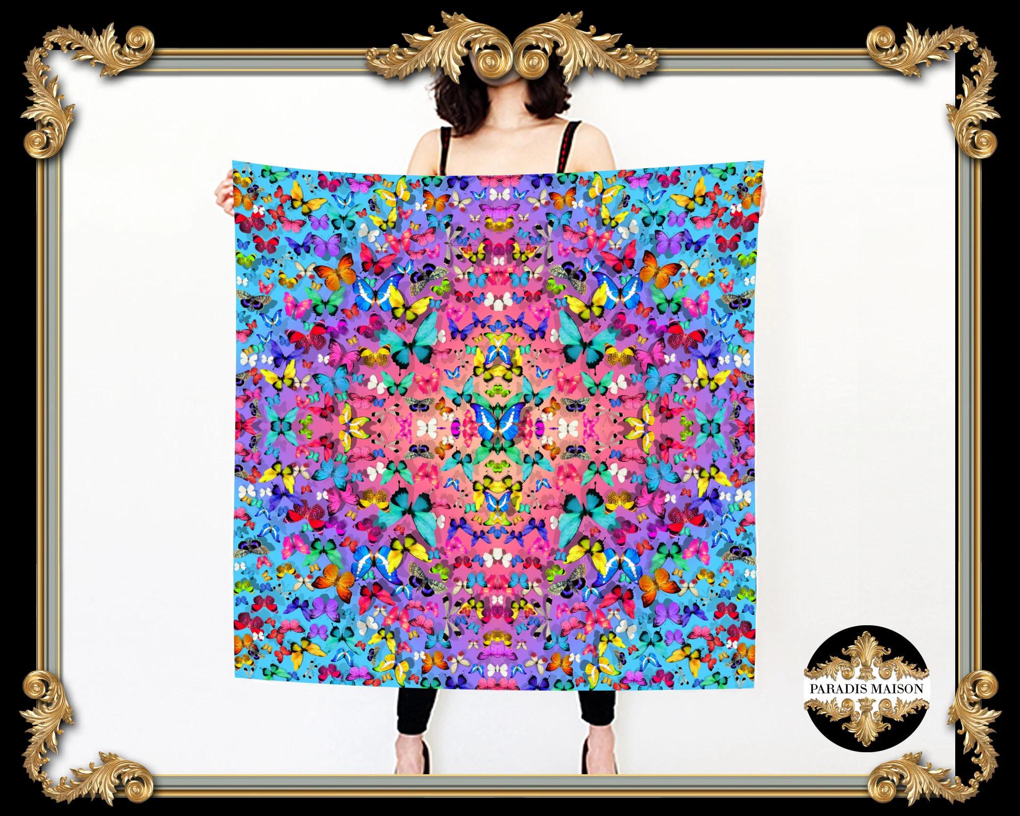 BUTTERFLY TROPICAL SCARF