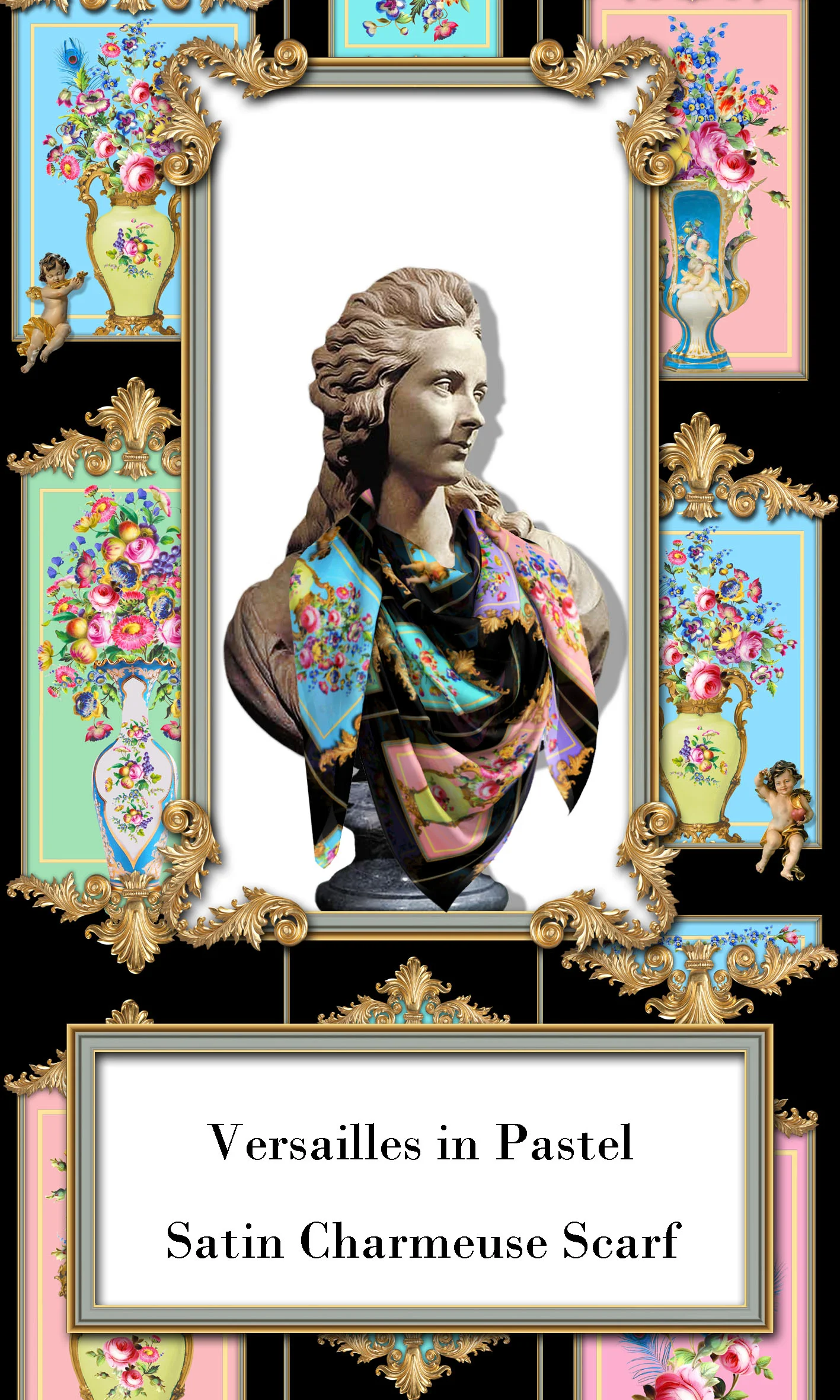 FRENCH ROCOCO SILK SCARF