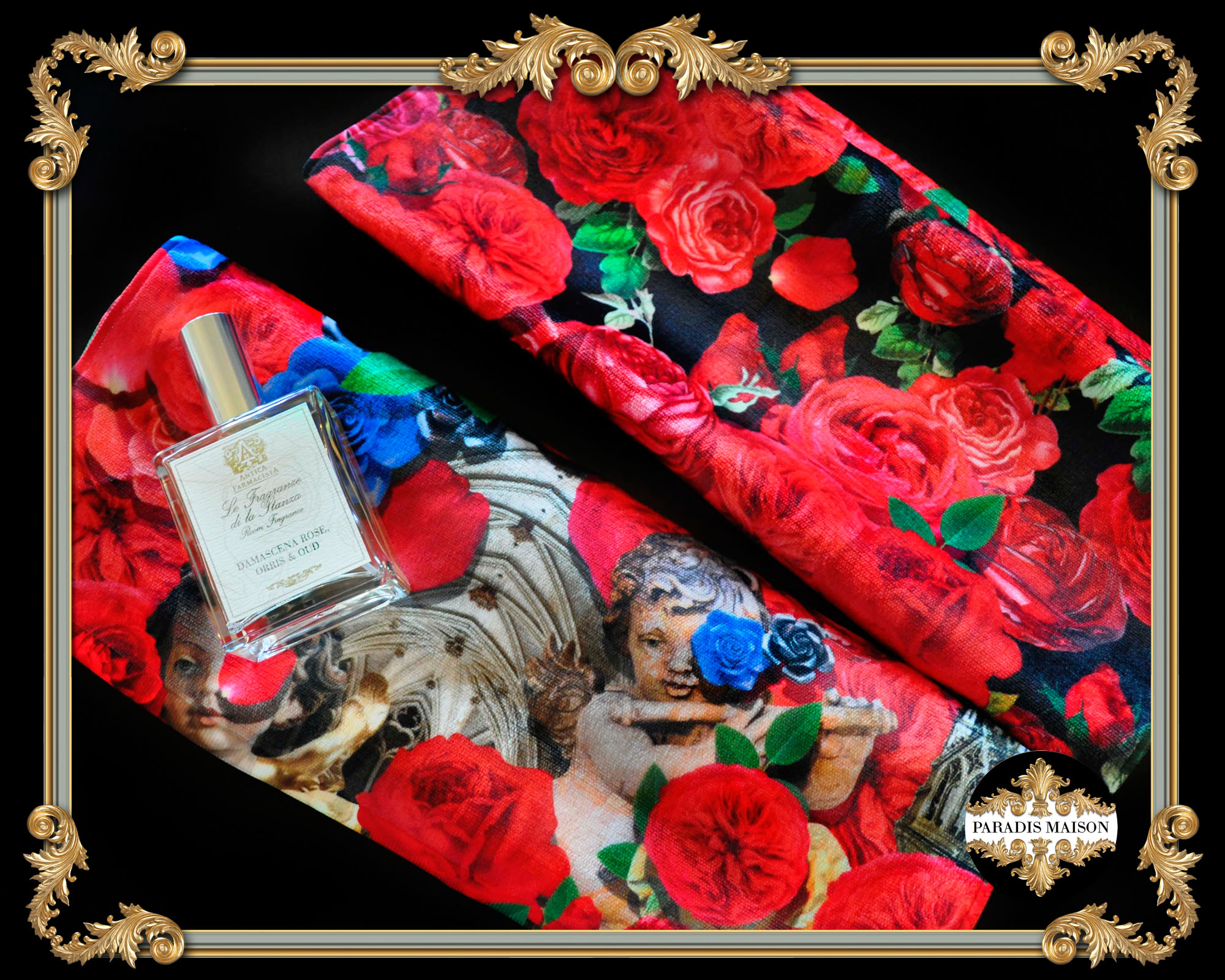 ornate rose hand towels