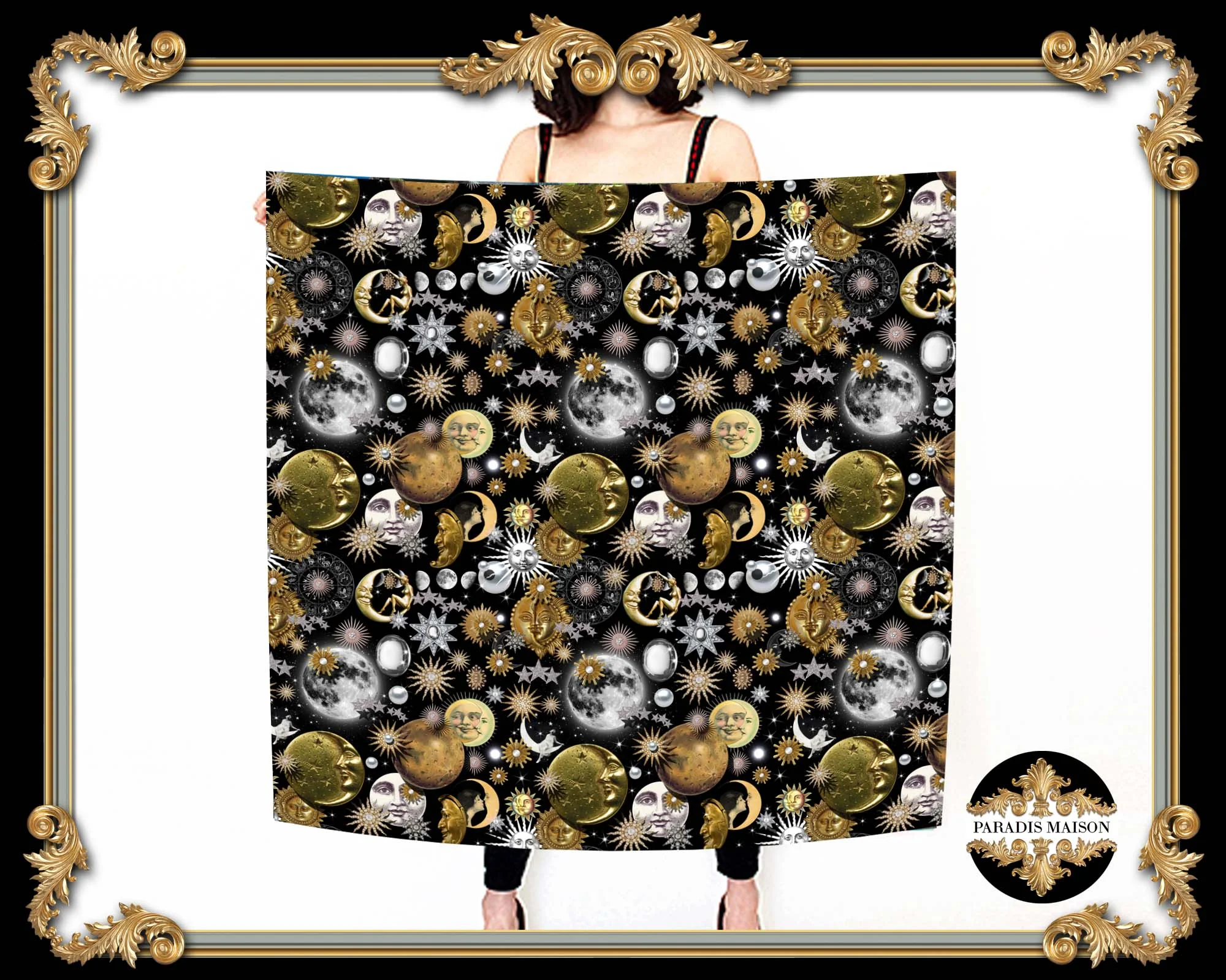 Celestial Satin Charmeuse Square Scarf