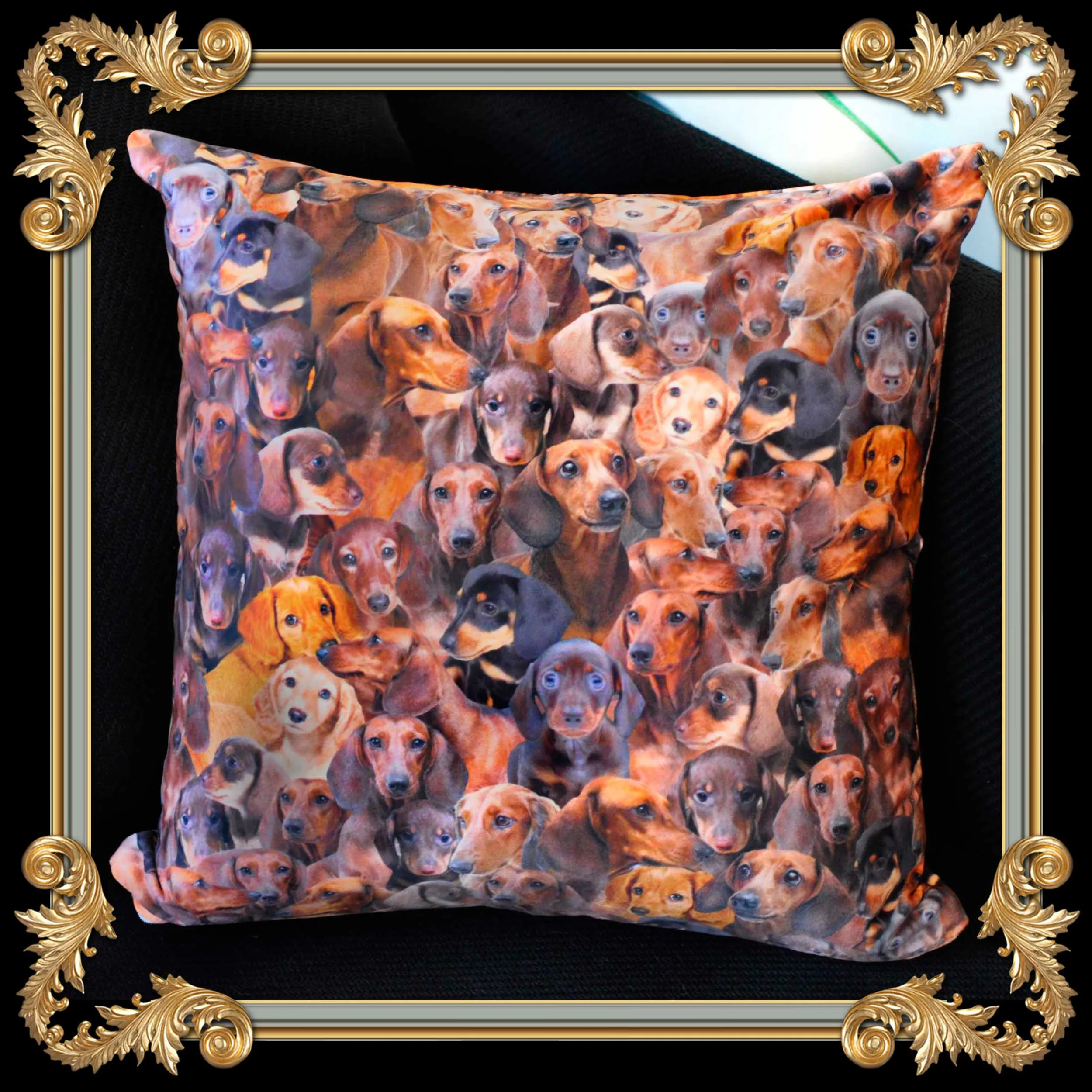 dachshund dog throw pillow