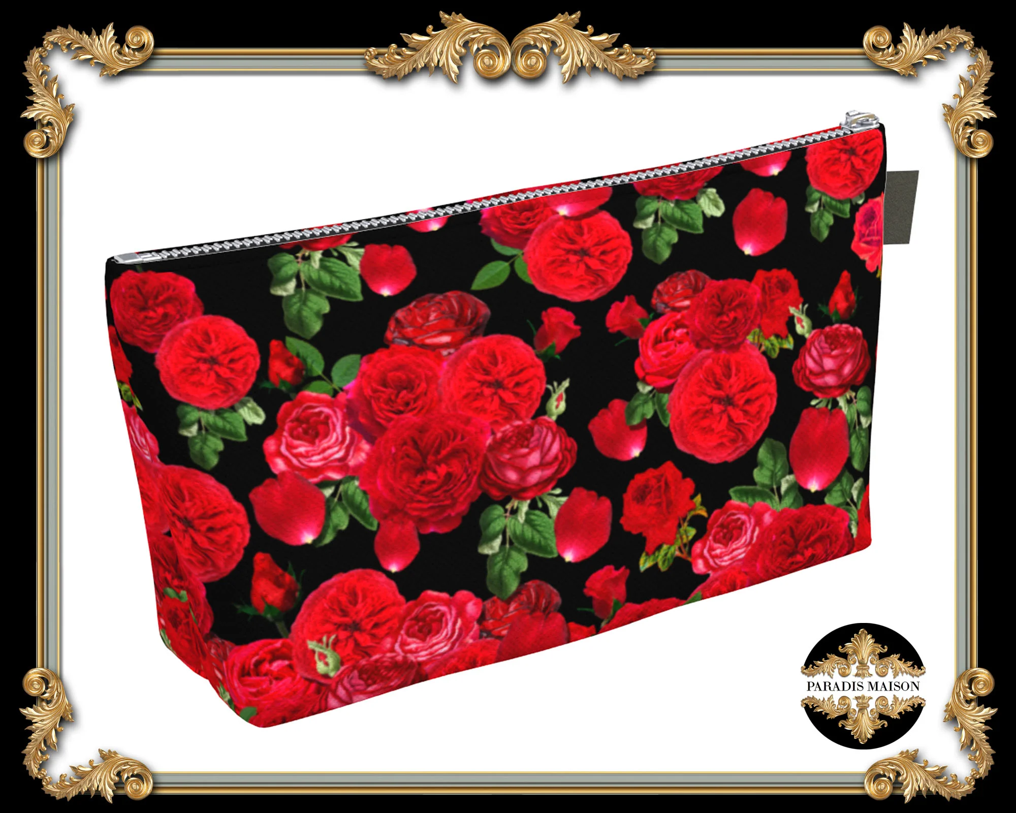 red rose makeup case
