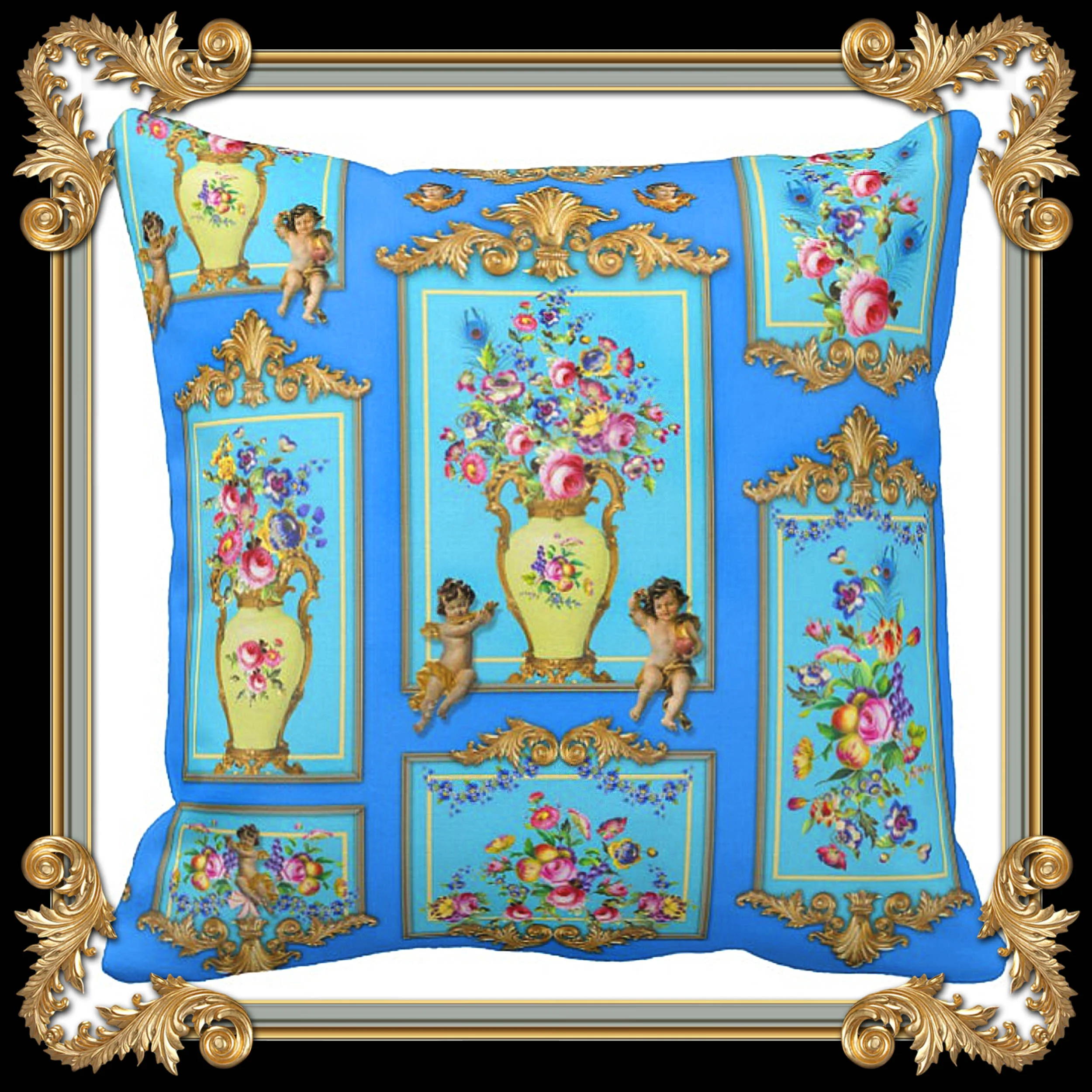 versailles style french throw pillow