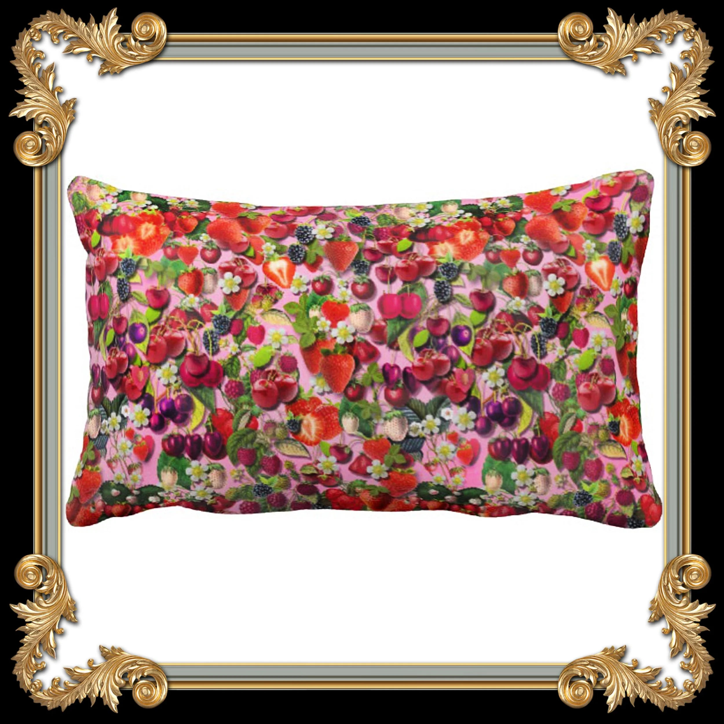 pink strawberry cotton bedding