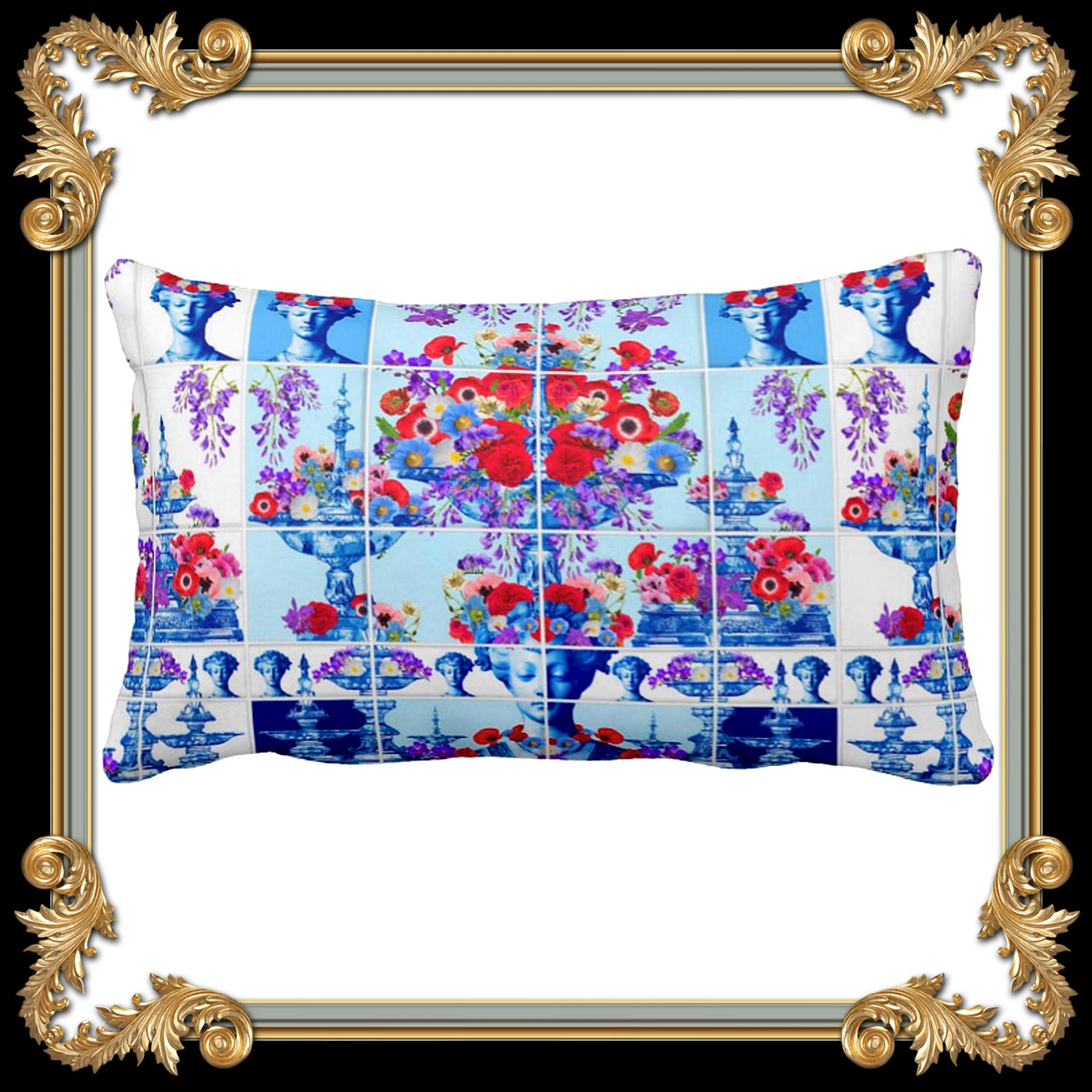 BLUE TILE COTTON BEDDING