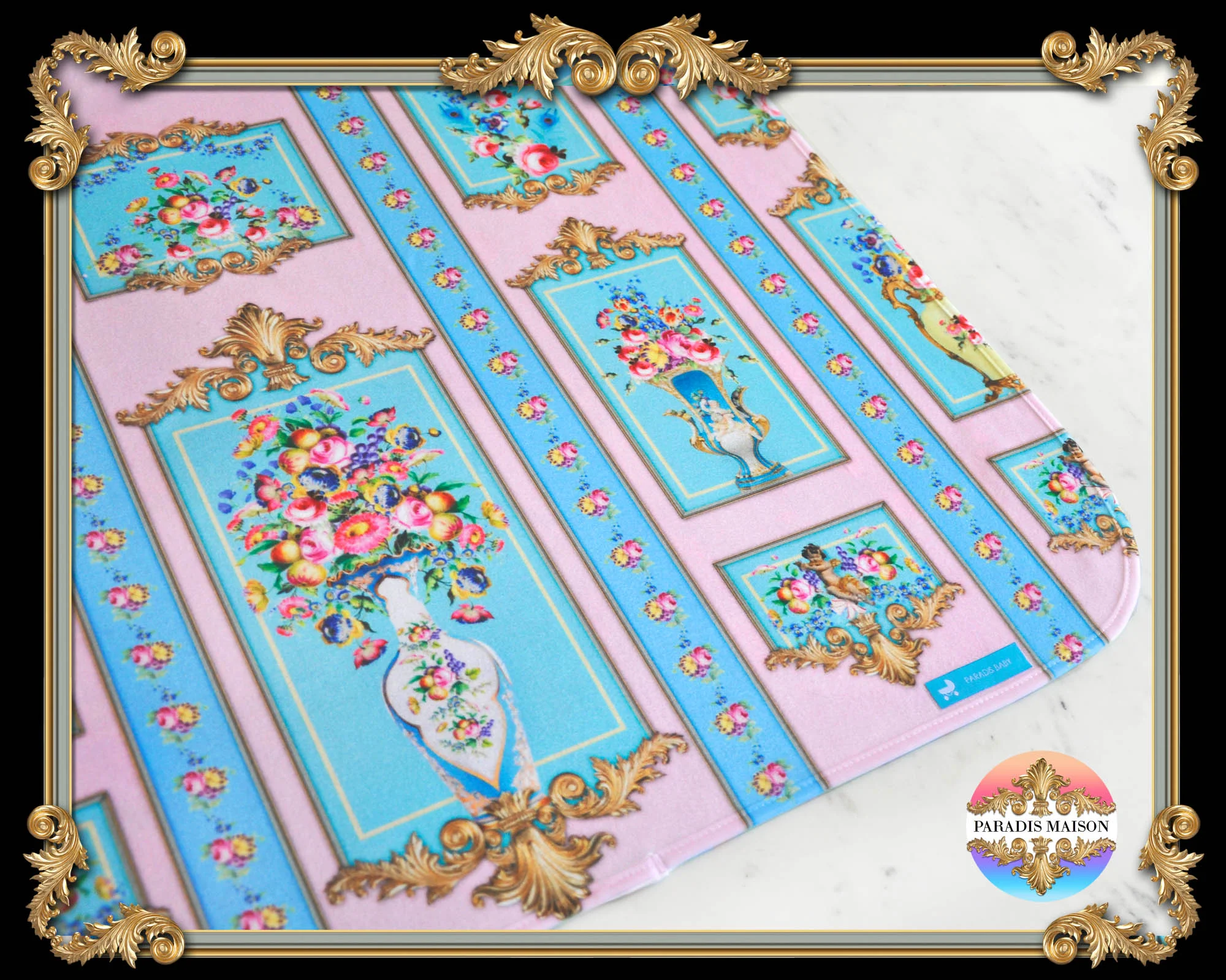 french style custom name baby blanket