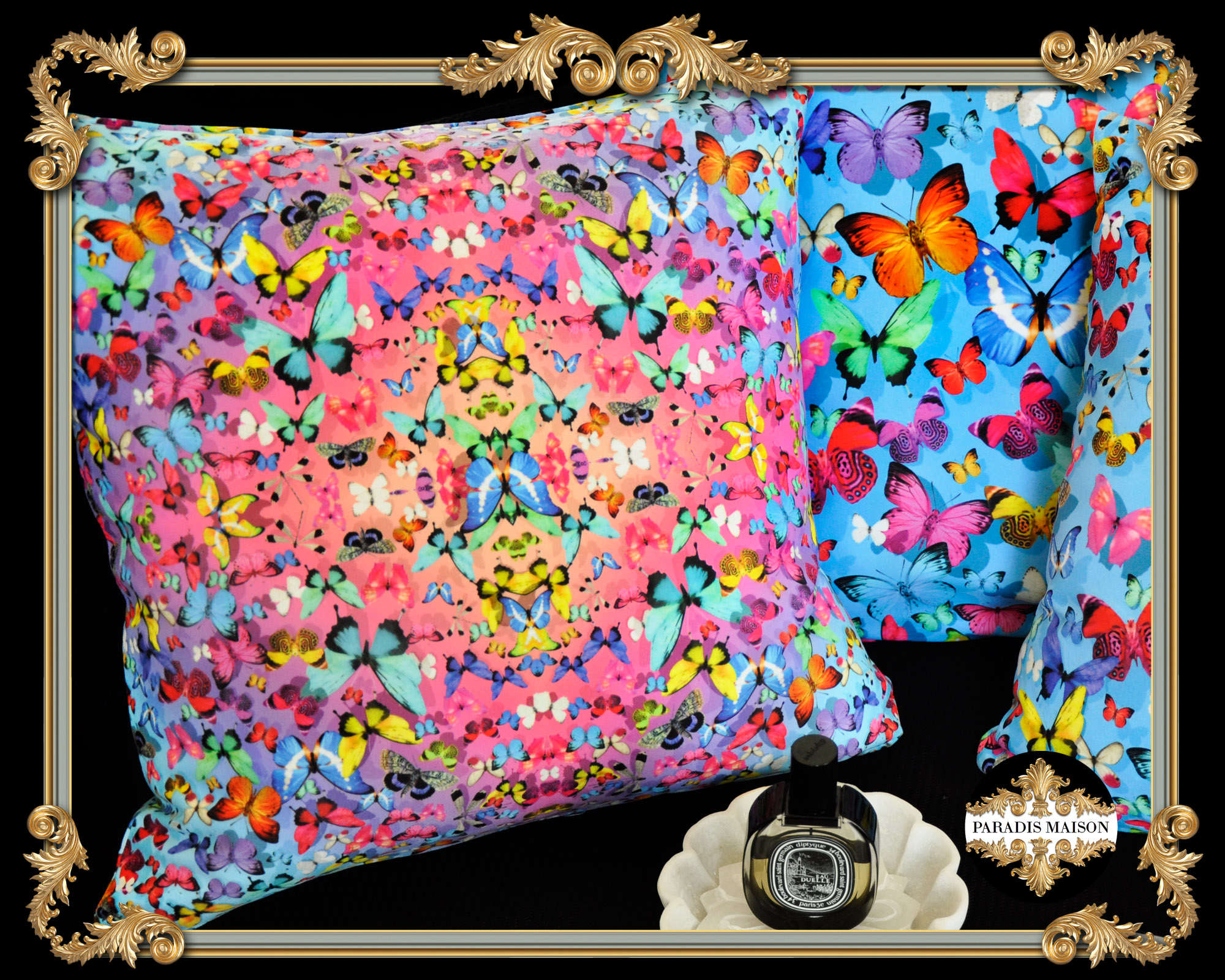 COLORFUL BUTTERFLY PILLOW COVERS