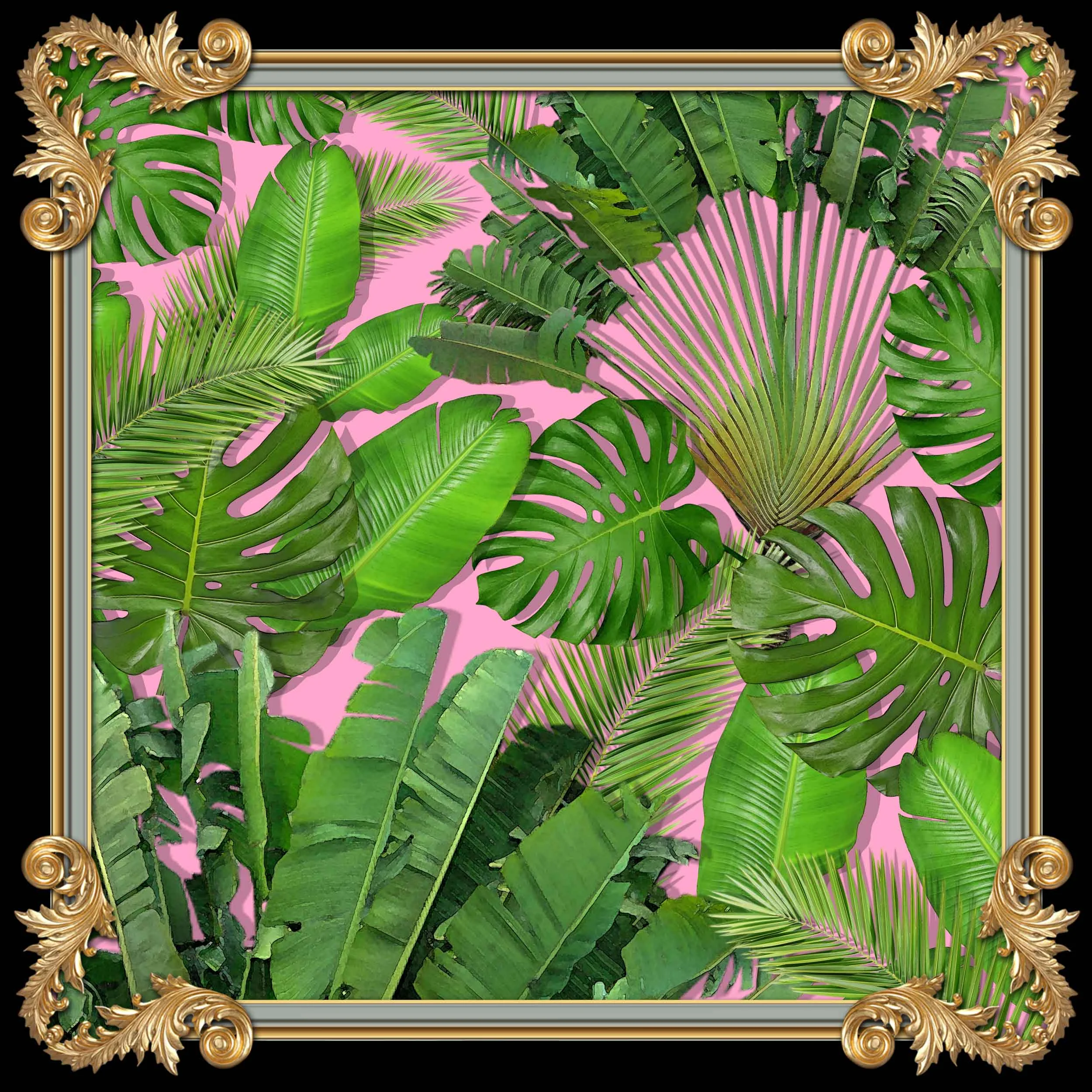 Pink Palm Tree Throw Pillow Cover
