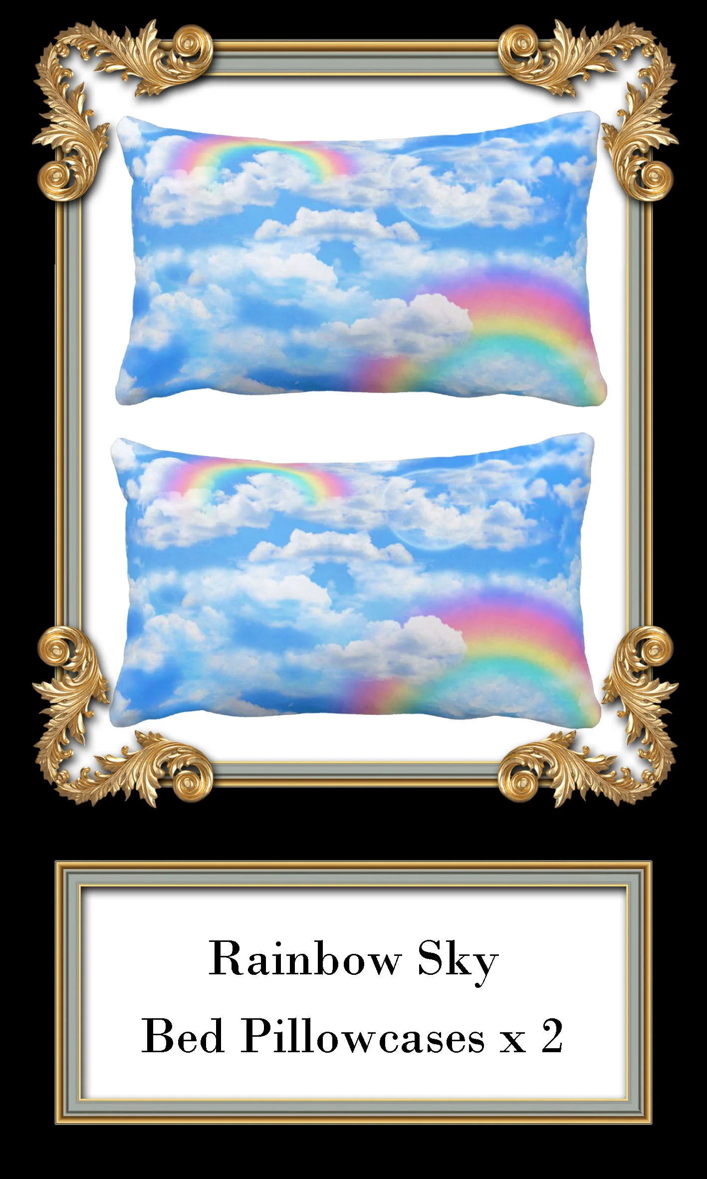 Rainbow, Sky & Clouds Pillowcases