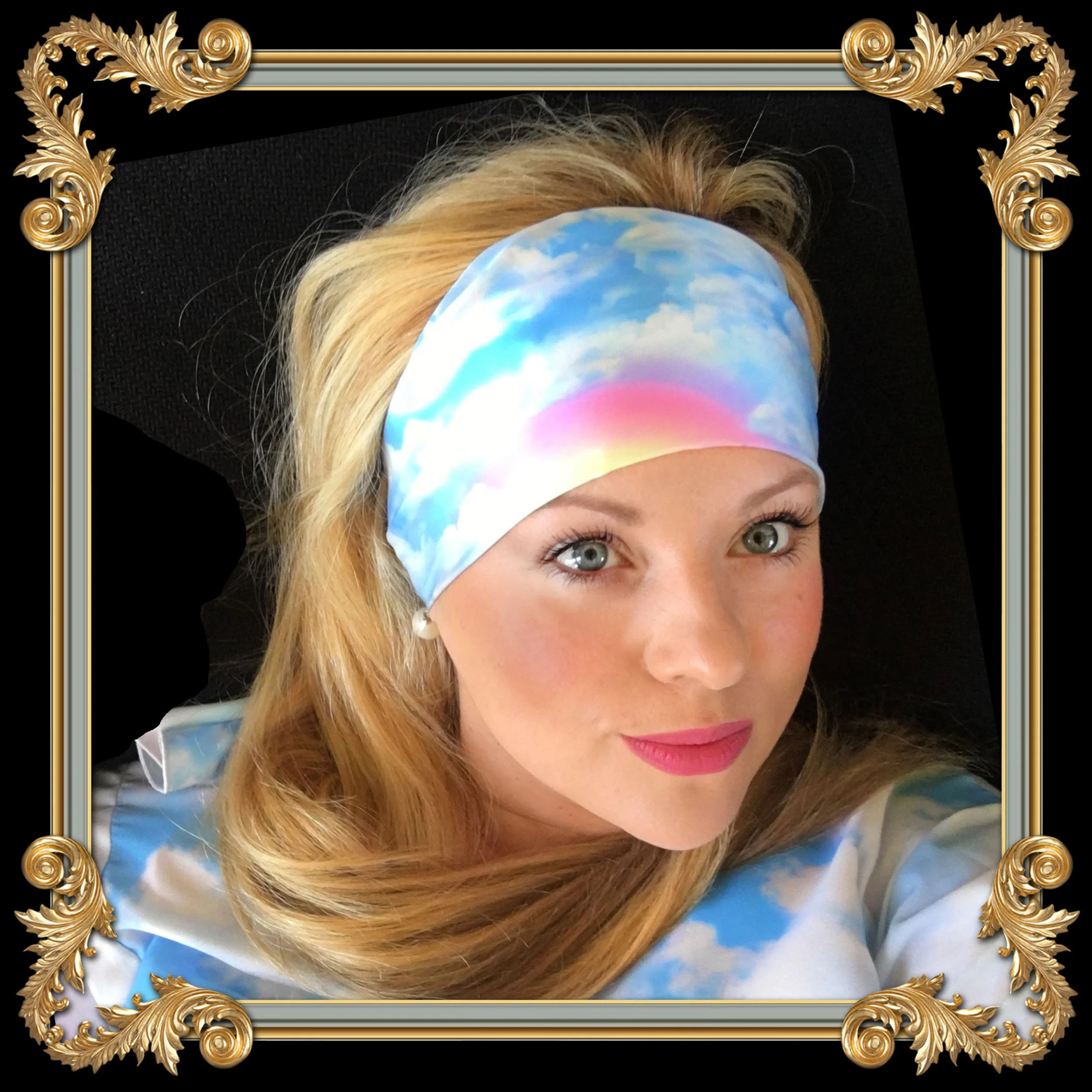 silk sky clouds scarf
