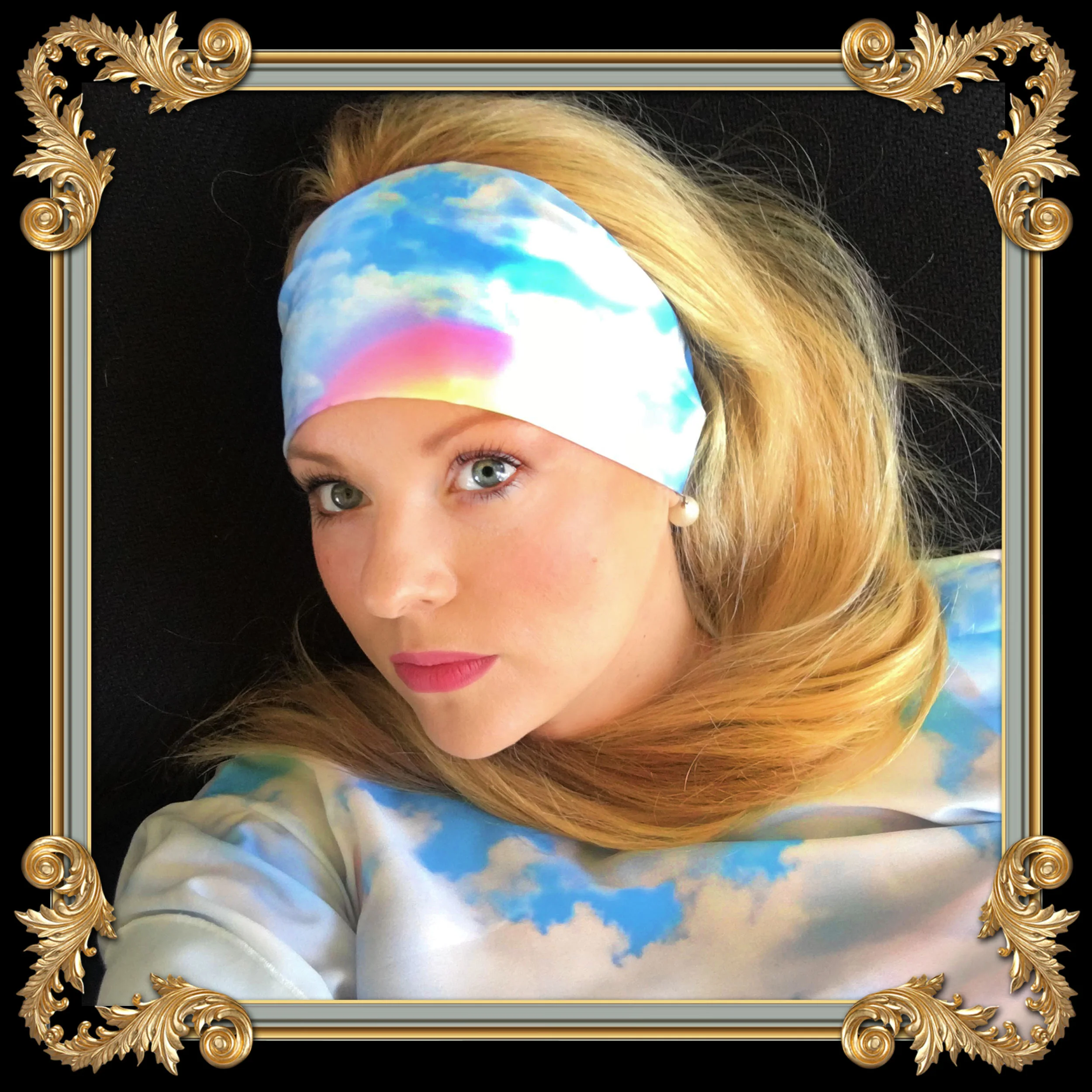 silk rainbow scarf