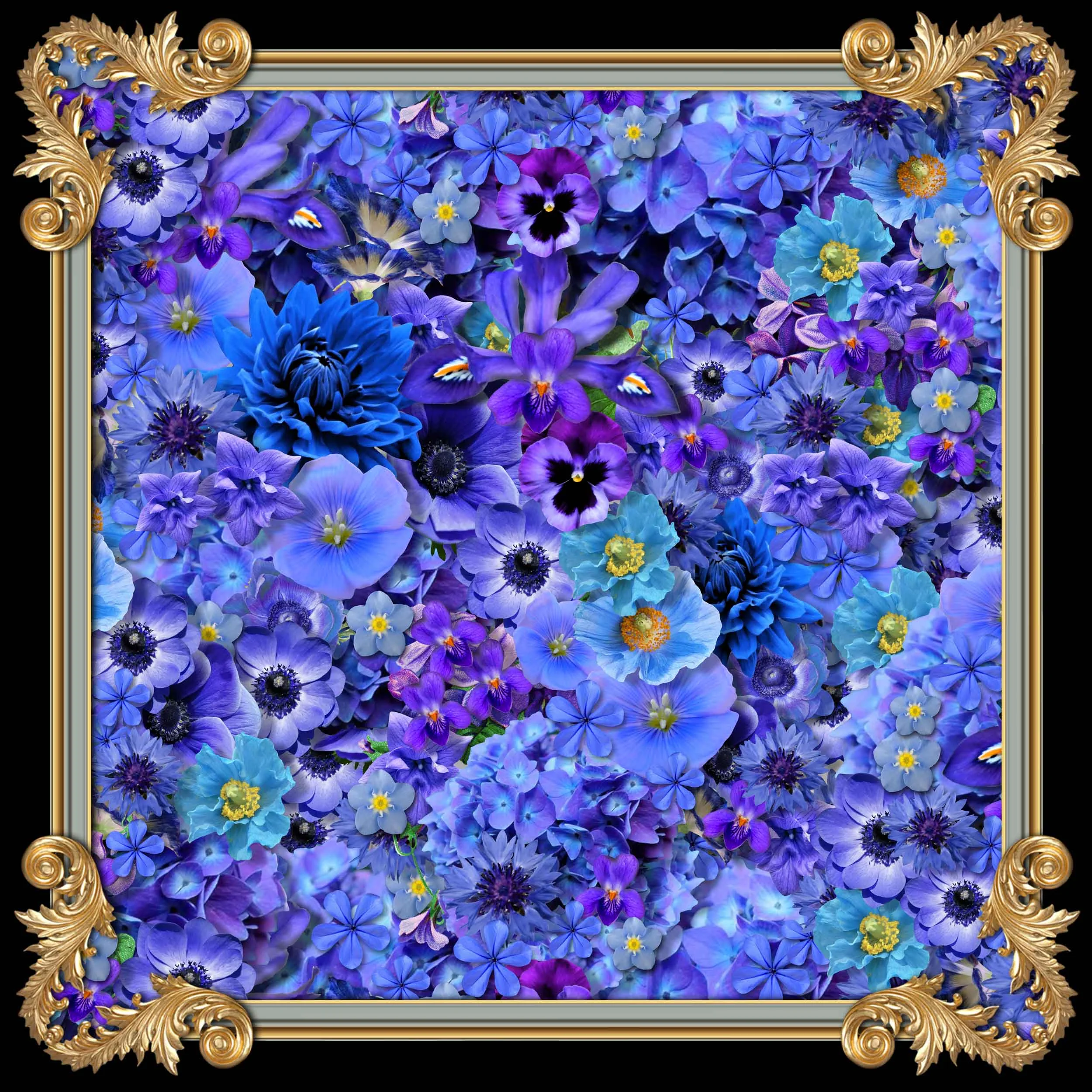 blue flowers cotton bed sheets