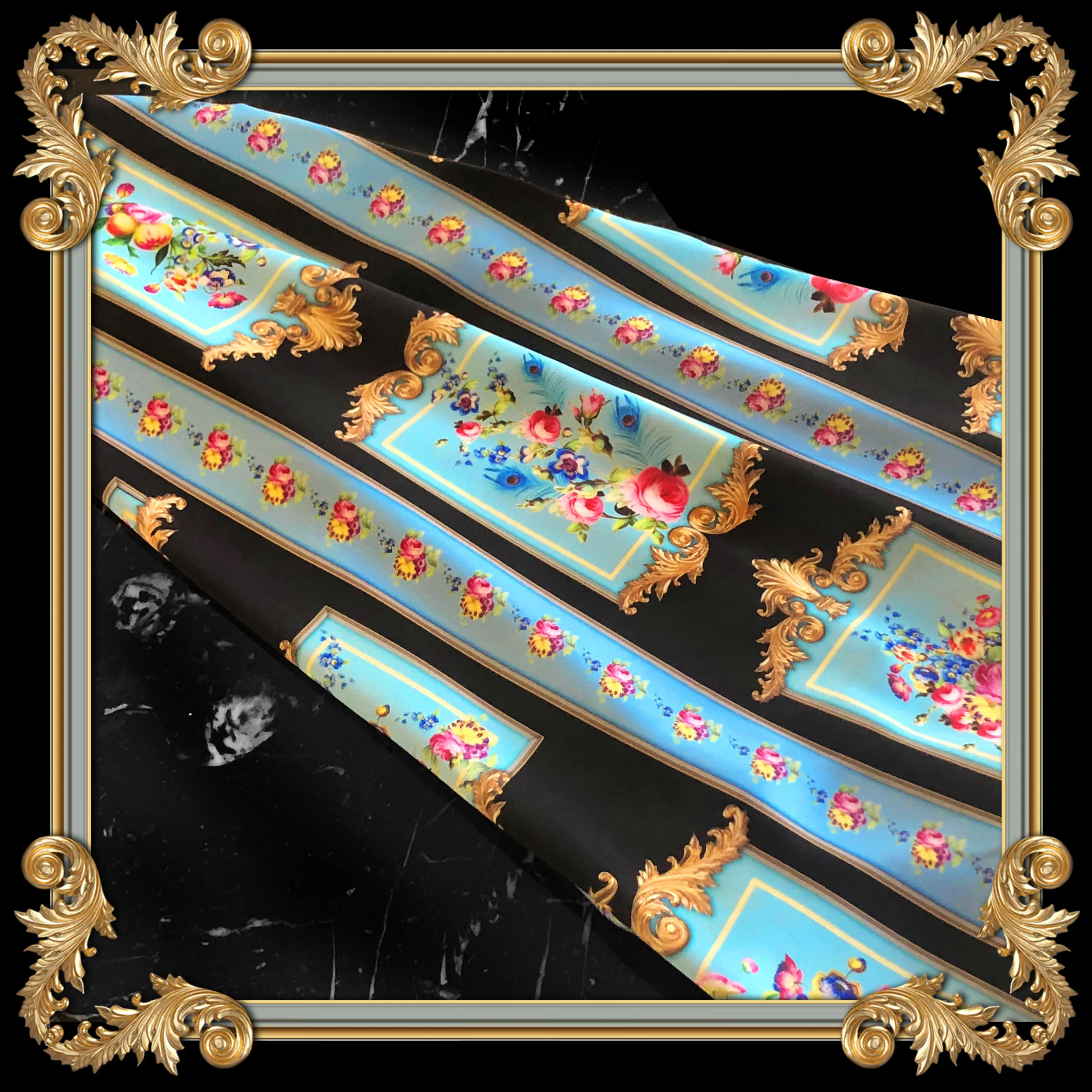 marie antoinette style silk scarf