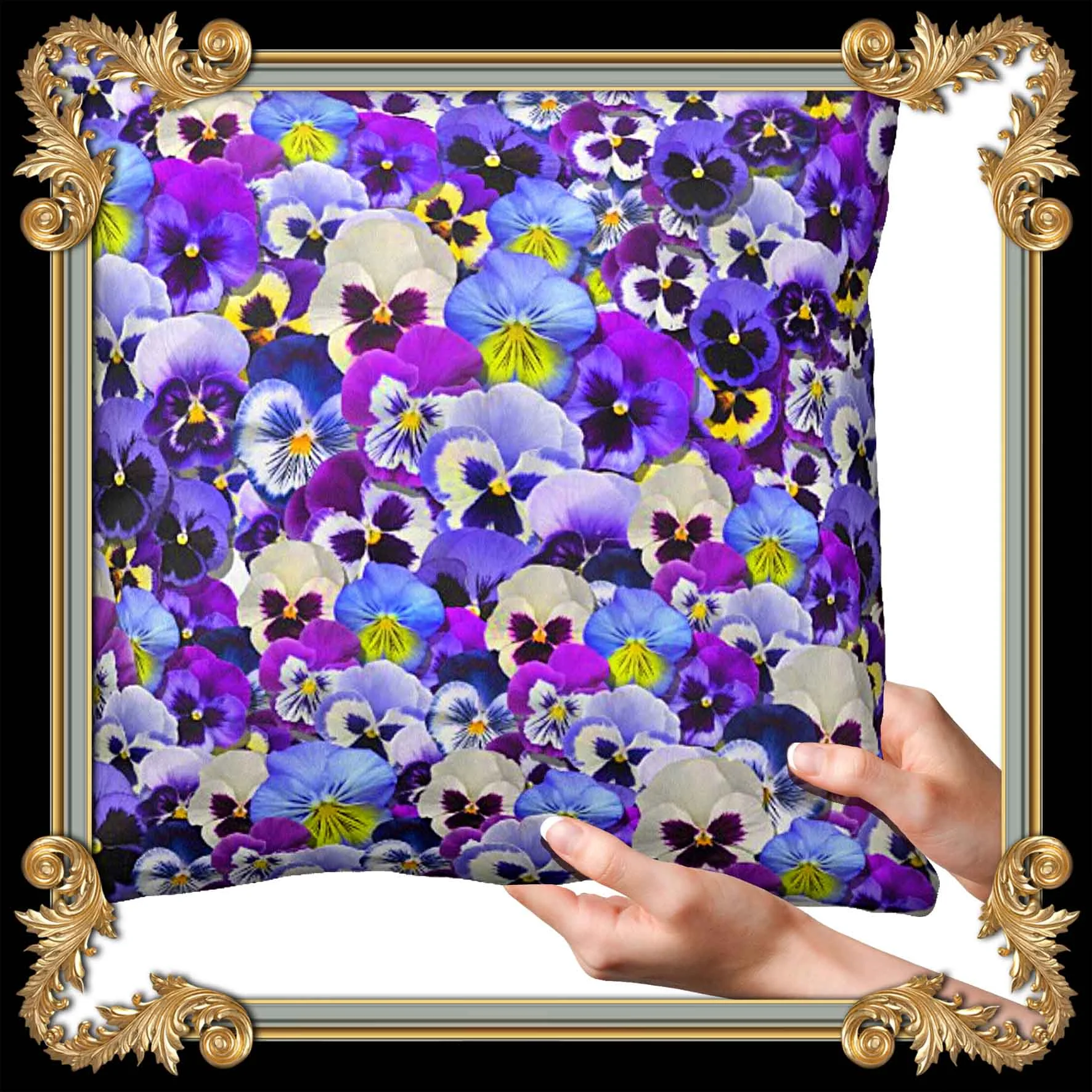 PANSY FLOWER PILLOW
