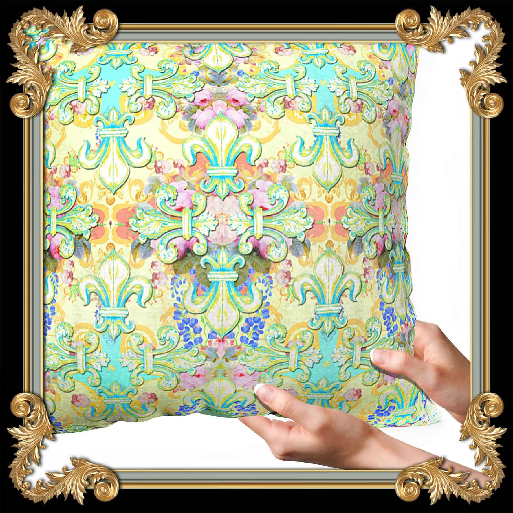 fleur de lis throw pillow
