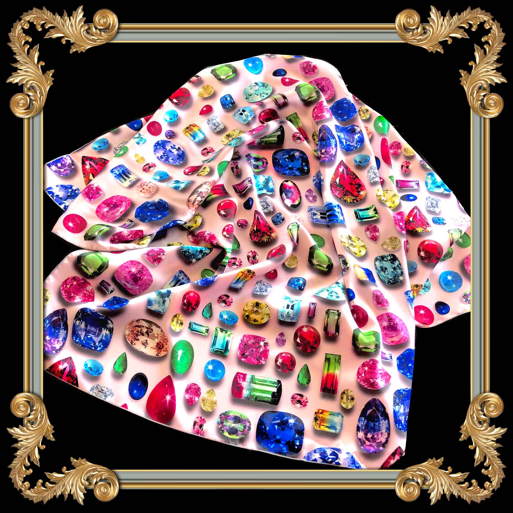 jewel silk scarf