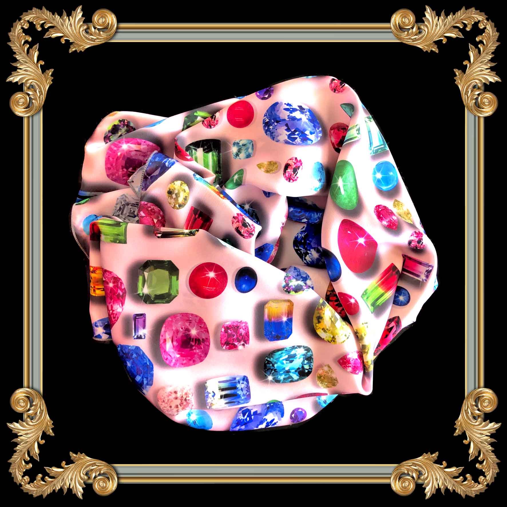 gemstone scarf print