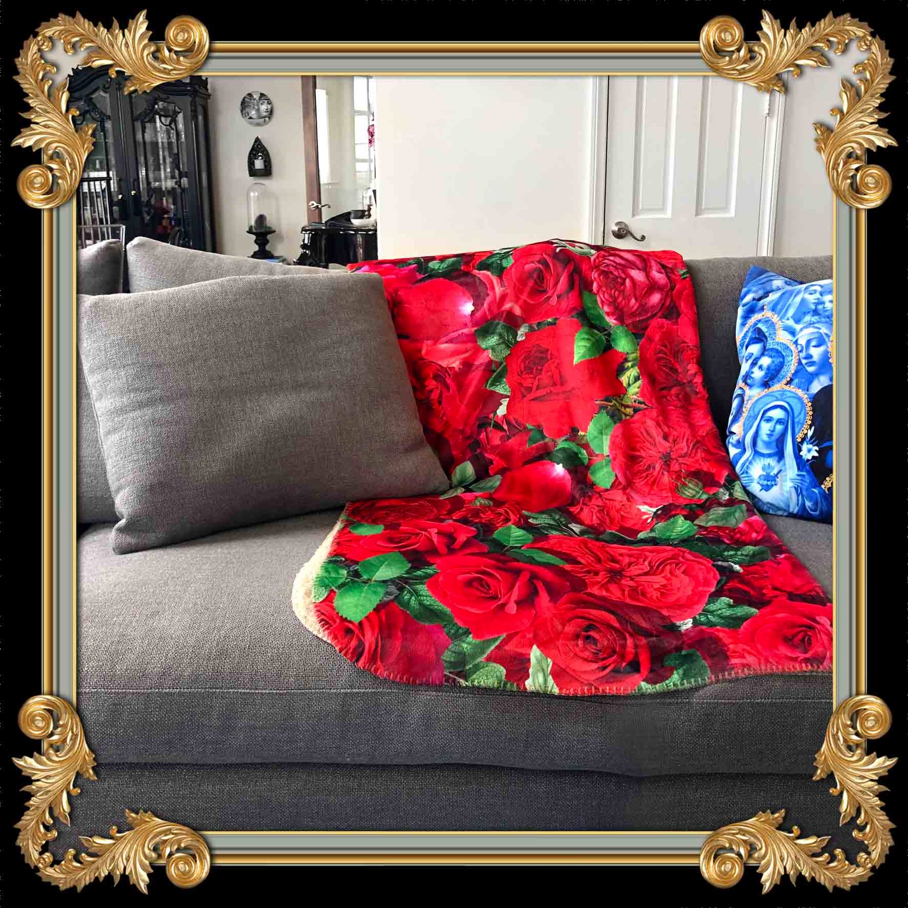 red rose throw blanket los angeles