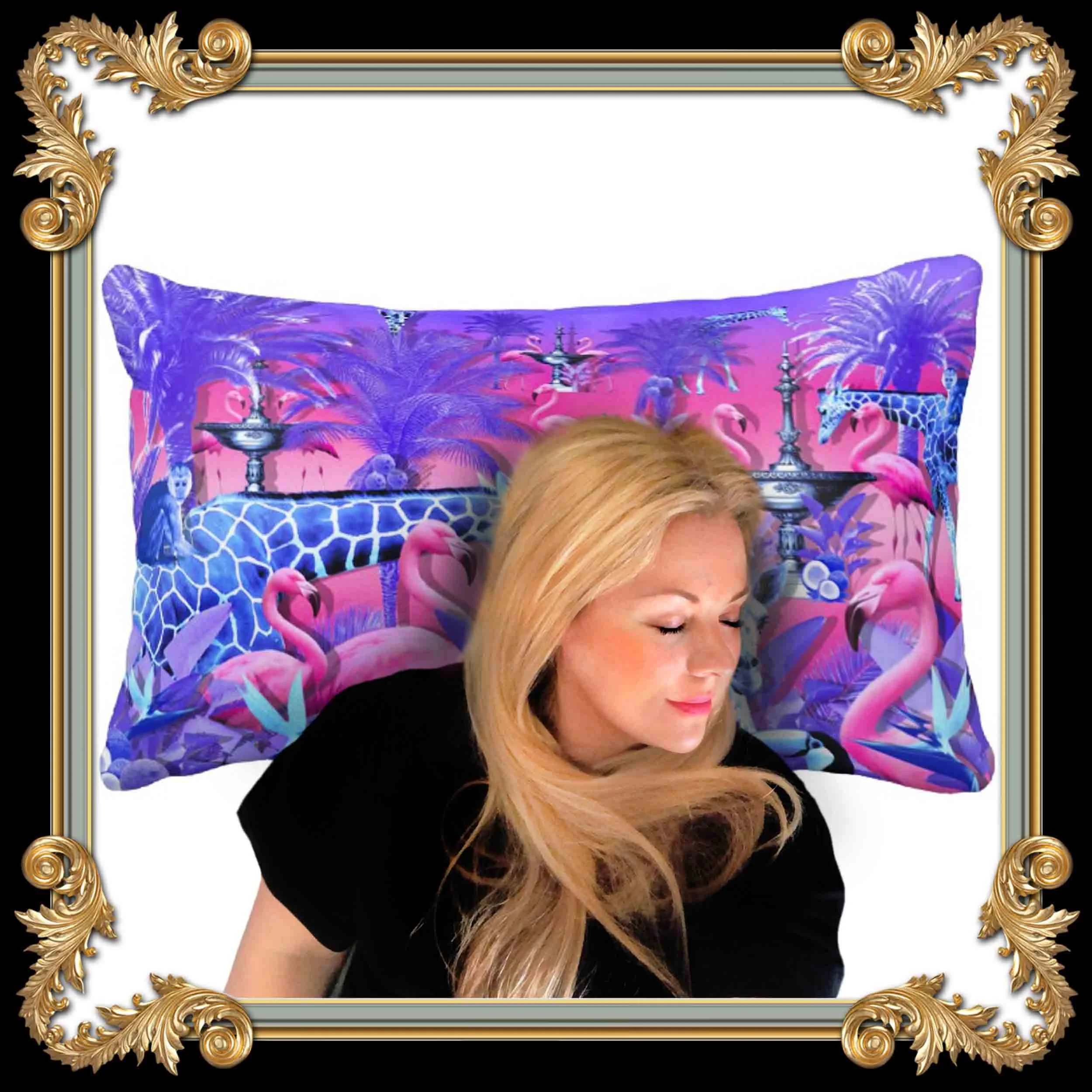flamingo bed sheets purple pink
