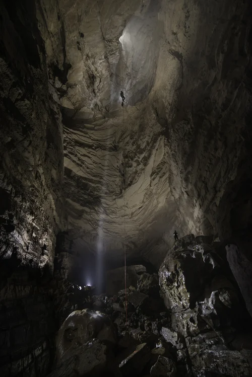 The 77m Space Drop in San Agustín. /photo by Chris Higgins.