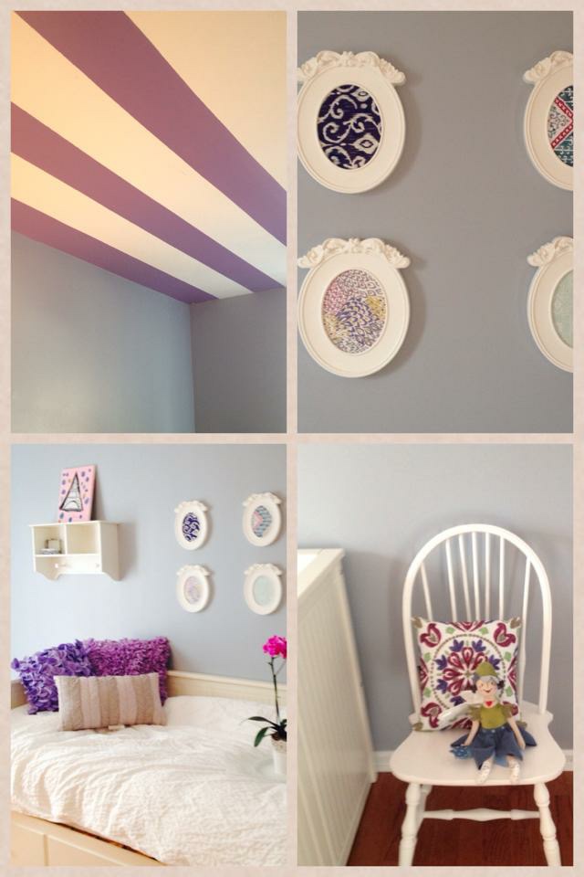  For inexepensive art work, I cut out wrapping paper and placed it in plastic frames from IKEA.