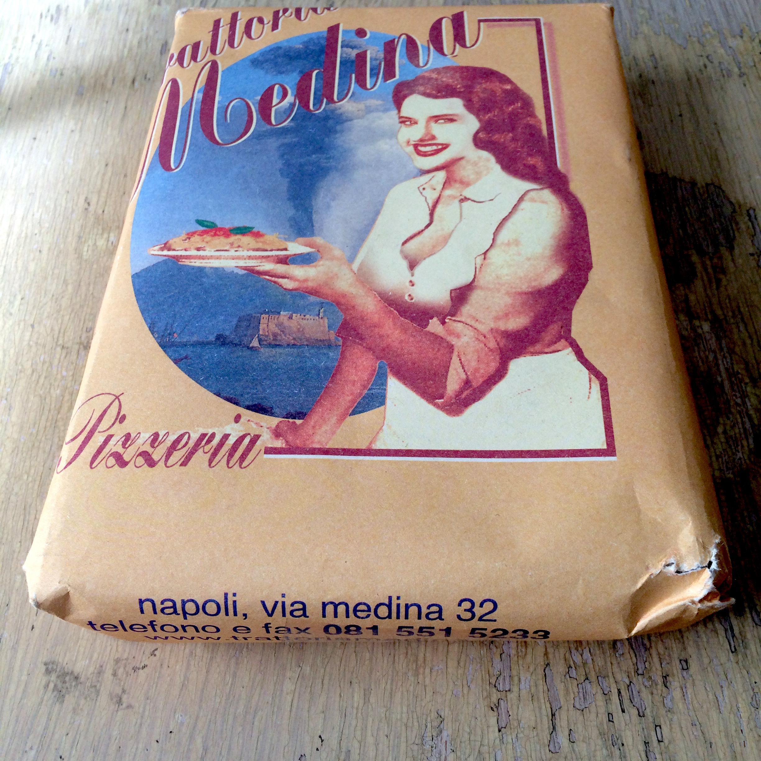 Yup, she wrapped up our paintings in a pizzeria placemat. Does it get any more amazing that that?