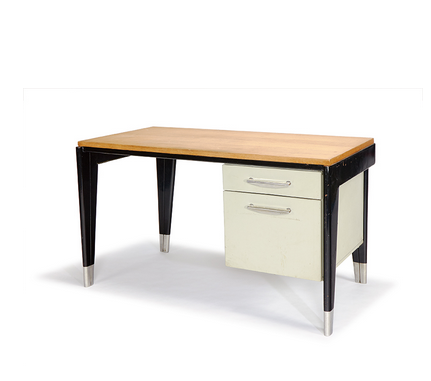 Jean Prouve Dactylo desk . Designed c. 1950 Model no. BD 41. ( Lot 16, estimated $20,000-$30,000)