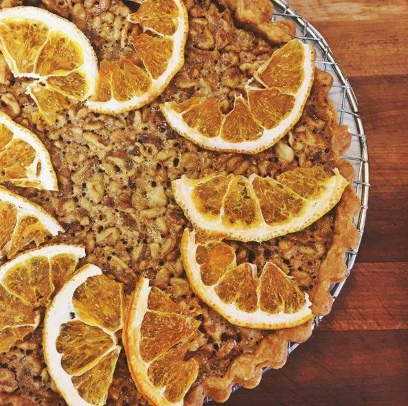 Maple walnut pie from Huckleberry Cafe on Wilshire Blvd in Los Angeles, CA. photo cred: Huckleberry Cafe