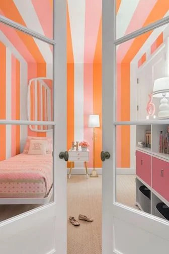 Mixed with pale pink + in bold stripes