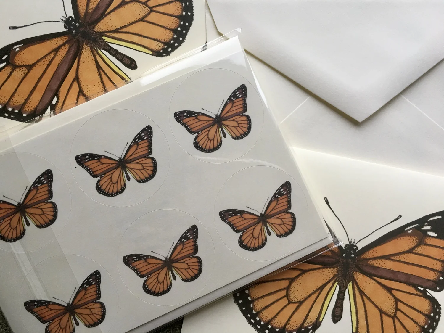 Greeting Cards 6 Monarch Butterfly blank cards Paper etna.com.pe