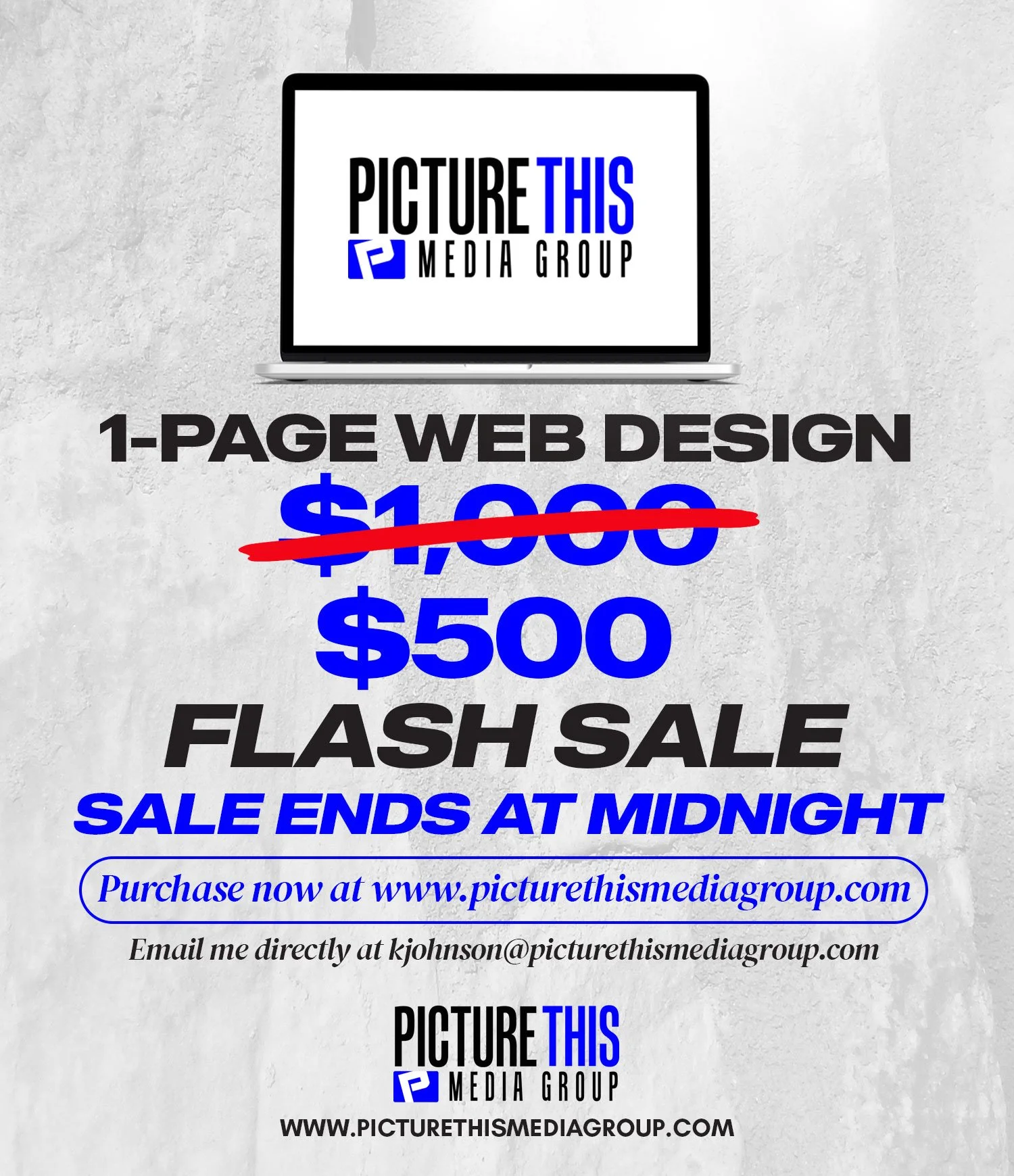 1 Page Website $500 Flash Sale