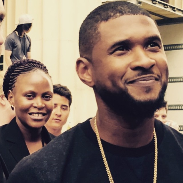 Faridah PICTURED AFTER TALKING TO USHER ABOUT THE CITIZENS' HEARINGS 