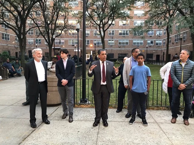The Congressman, the landlord of the housing we targeted and some of our staff that helped out.