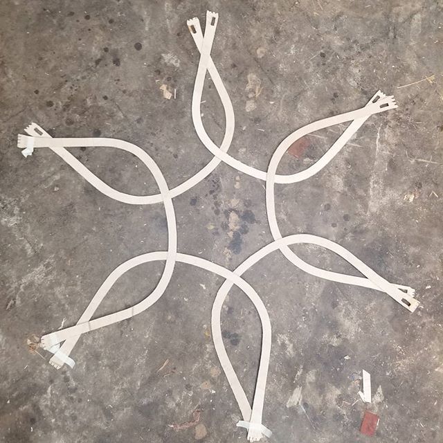 When you spend way too long figuring out a curve and end up with 6 mock-up chair arms, make a snowflake! #iseethesewheniclosemyeyes

Also, the chair will get refined and slimmed down once all the joinery is done. #chonker