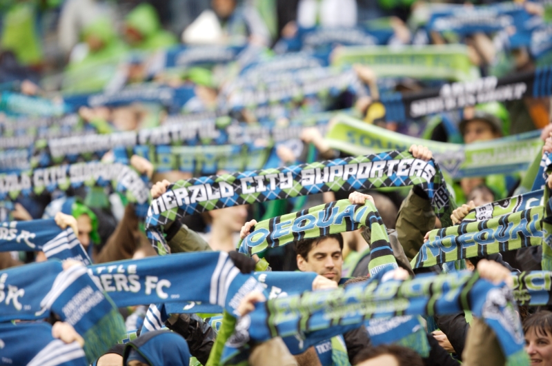 IN THIS PHOTO: Sounders Fan realizes he didn't adequately prepare his soul for this kind of game. He also forgot to turn off the lights in his car, maybe. I mean, maybe they turned off by themselves. But Jerry, you know they don't do that. C'mon man, we are talking a dead battery.