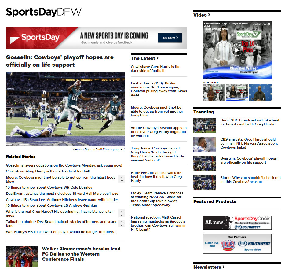 The Dallas Morning News: All Cowboy all the time. Would you like to know more about a horrible piece of trash named Greg Hardy that beat his wife?