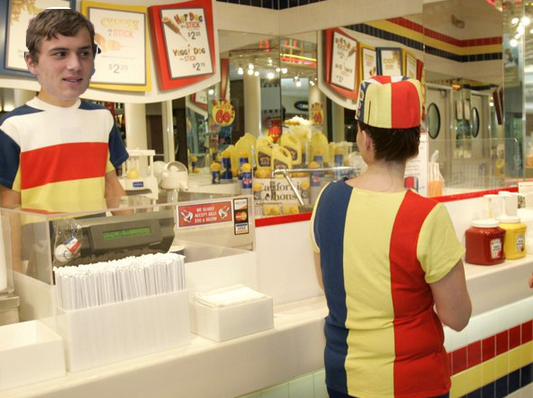 "Would you like a Veggi Dog on a stick with that?"