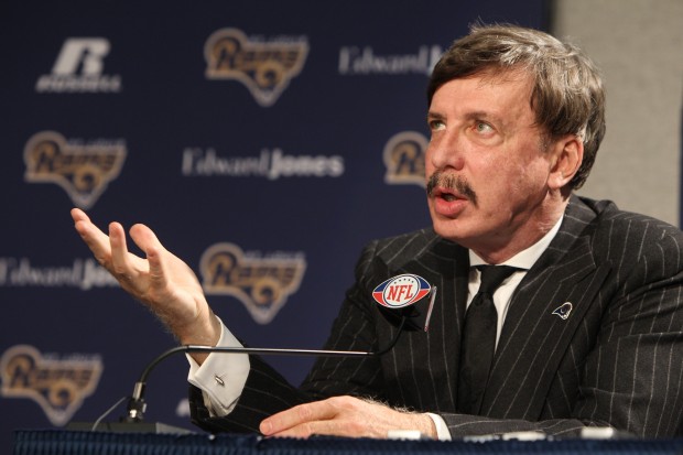 Mr. Kroenke seen here allegedly demanding bribes, sexual favors and a lifetime supply of ribs from the city of St Louis in order to not move his NFL team.