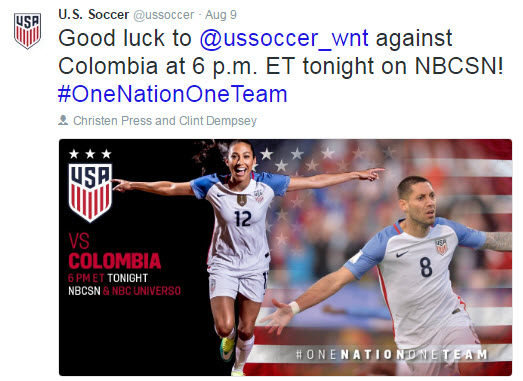 "Look, he is so good that he is playing for the United States Women in an Olympic tournament!"