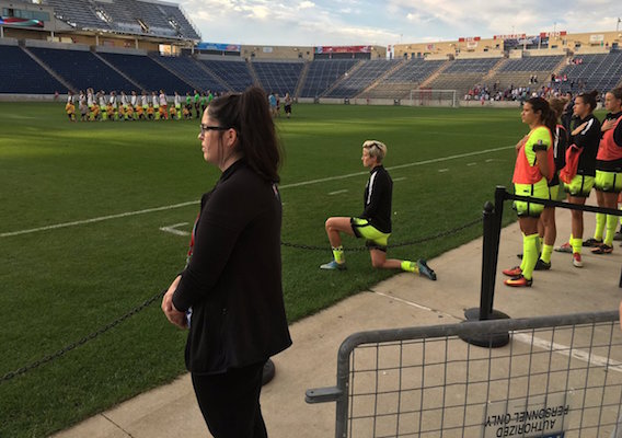 "Why don't you try to kneel at home where no one can see you? That way HAO can get on page 46 of the New York Times."