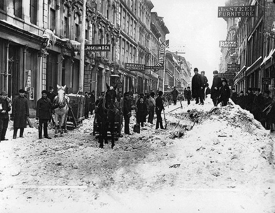 No Horses No Party. Montreal Impact fans make their way to the game down Notre Dame Street, 