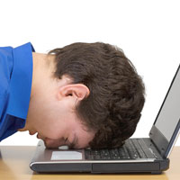 Haney submits every post by bashing his head into random keys.