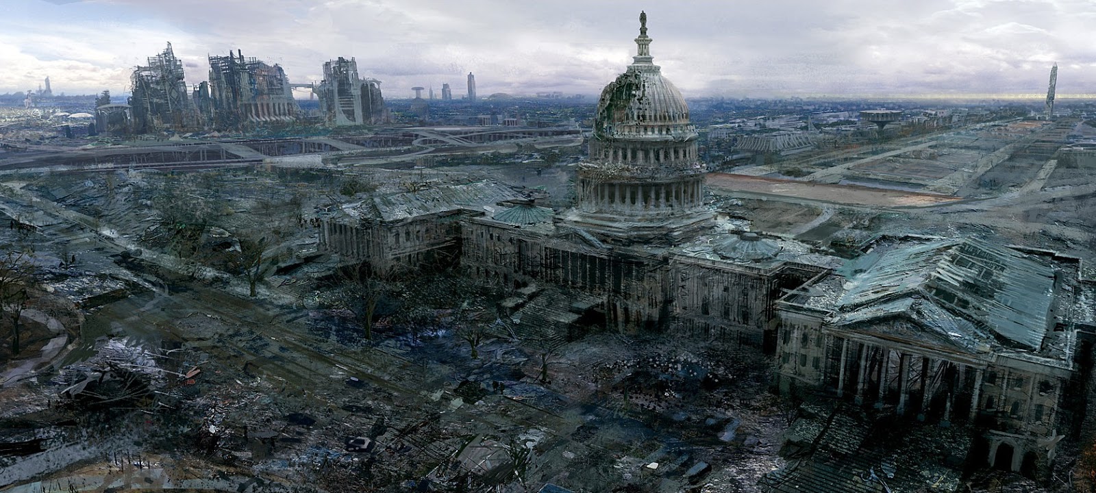 Image: Adam Adamowicz - Bethesda concept Artist for Fallout 3 Look, even DC won the race to have a picture in here before an apocalyptic New York.