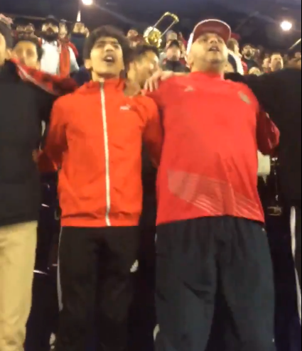 More pogo? You guys? Are we sure? Anyone want to start a chant where we sit down?