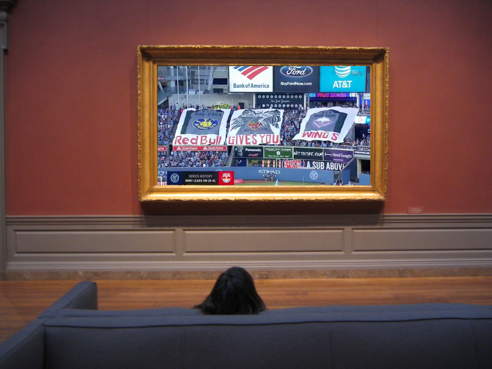 We must understand what the artist is trying to say, here.