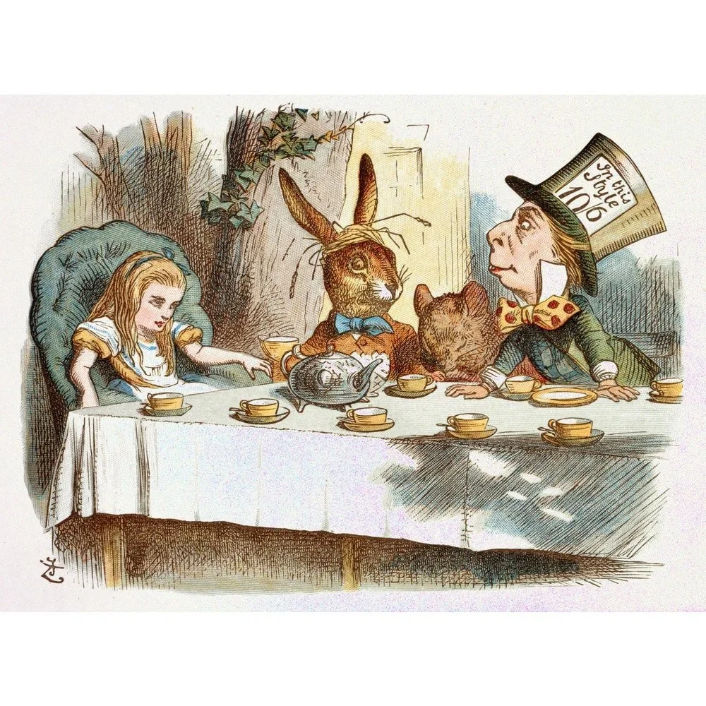 A Mad Hatter's tea party