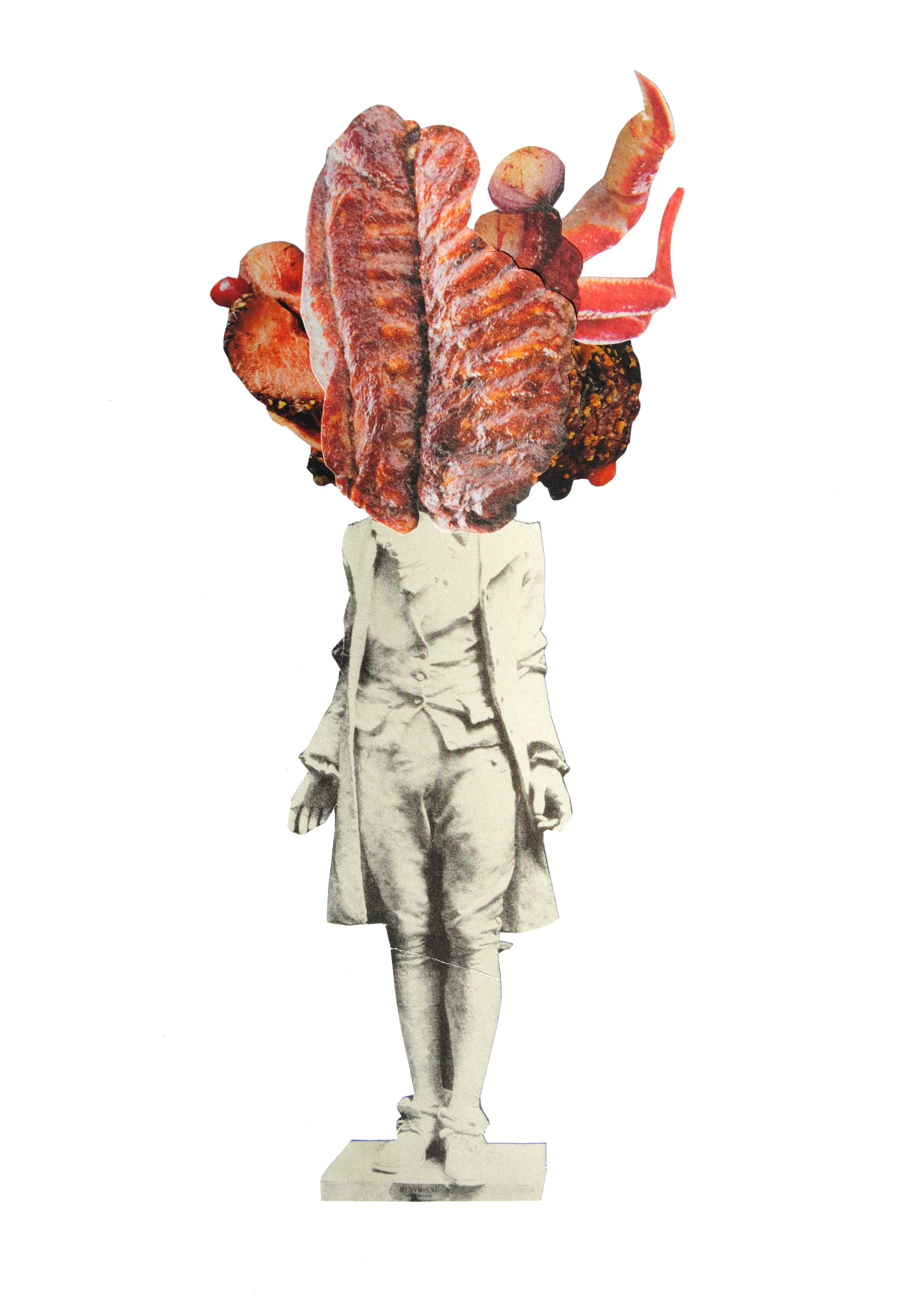 Meats.1 Mixed media 8" x 11"