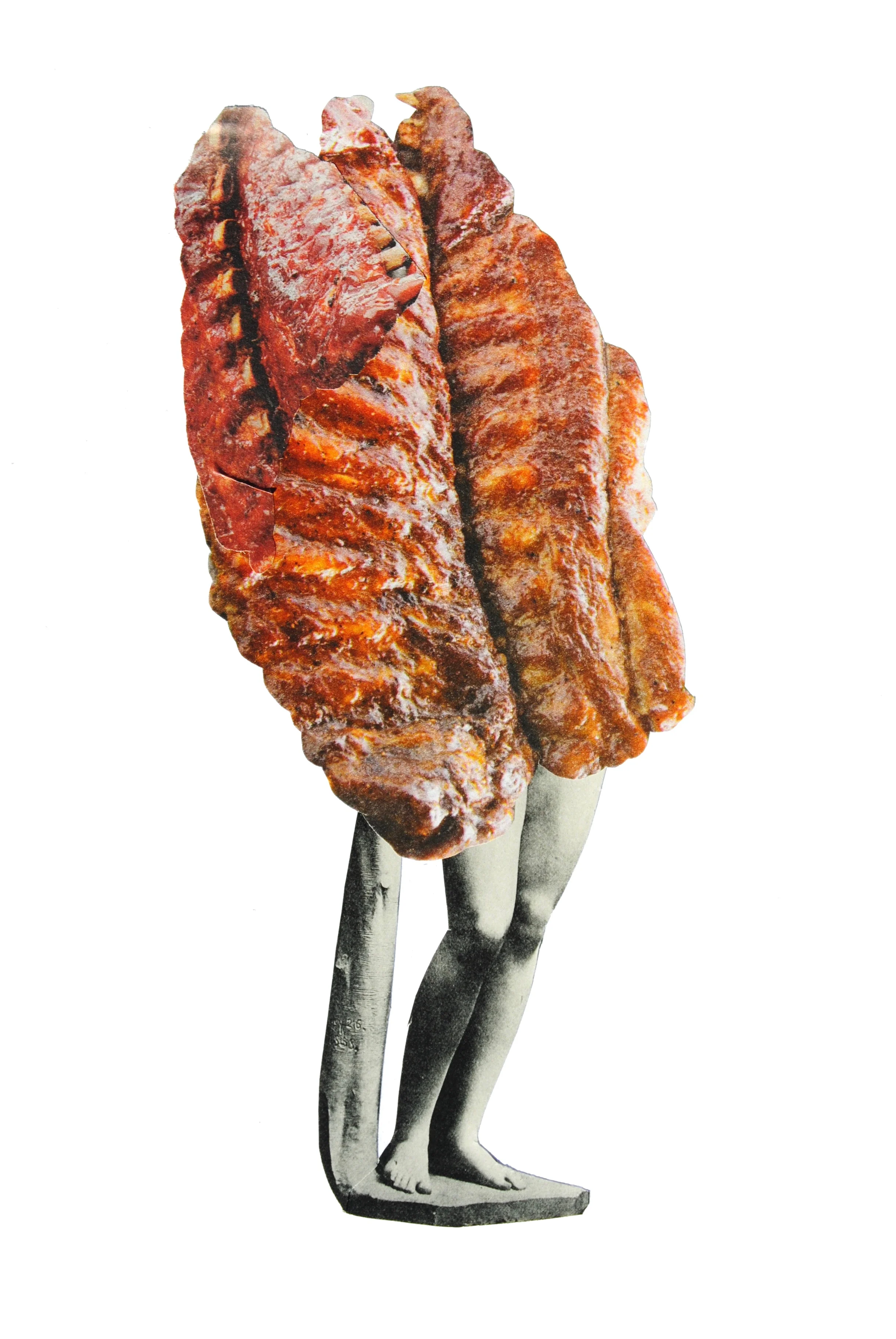 Meats.2 Mixed media 8" x 11"