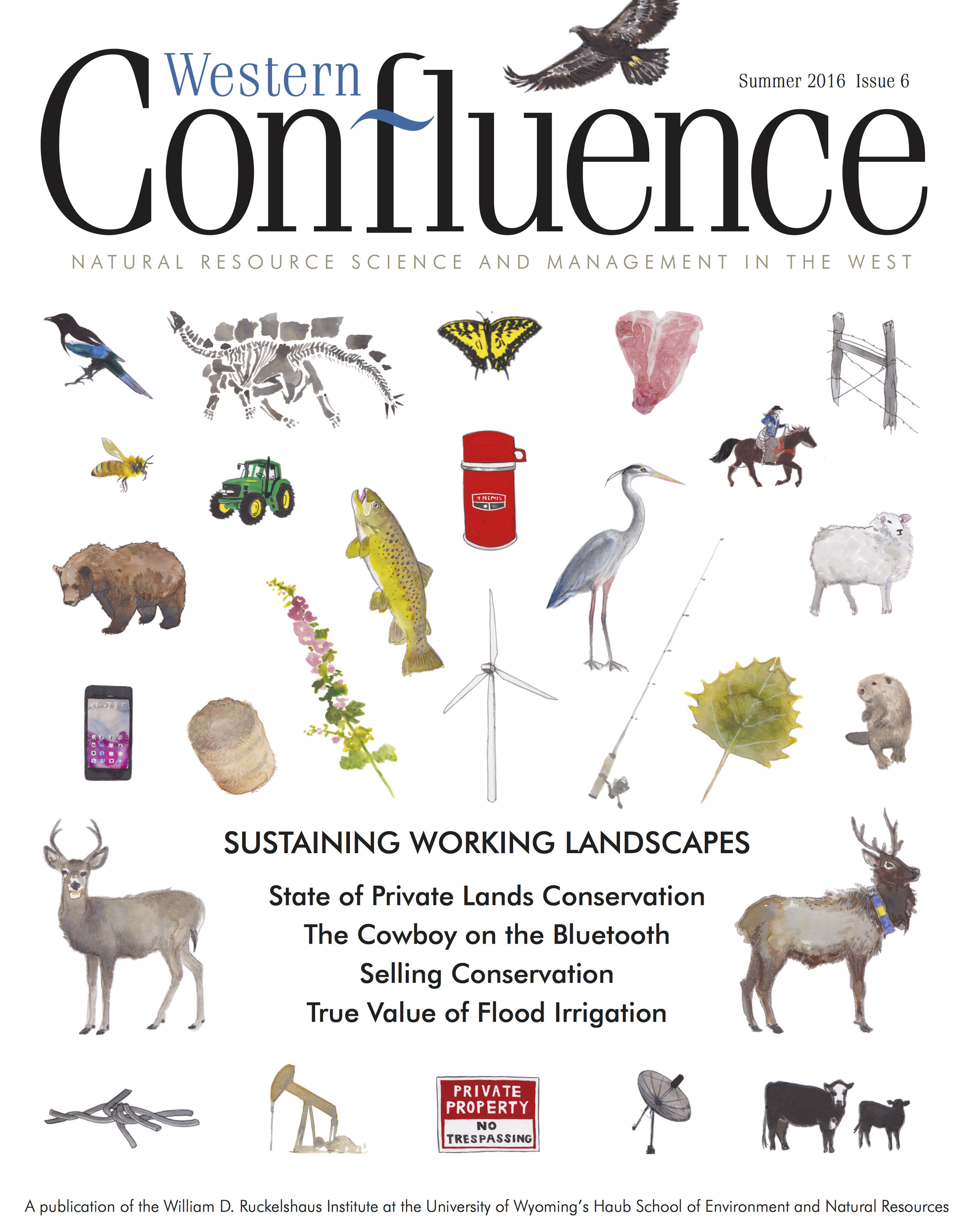   WESTERN CONFLUENCE &nbsp;SUMMER 2016 ISSUE 6  WILLIAM D. RUCKELSHAUS INSTITUTE OF THE UNIVERSITY OF WYOMING'S HAUB SCHOOL OF ENVIRONMENT AND NATURAL RESOURCES 